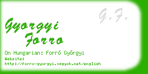 gyorgyi forro business card